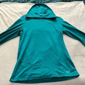 Under Armour cold gear teal hoodie.